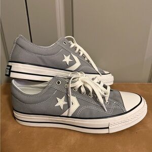 Converse All Star White and Gray Star Player Sneakers